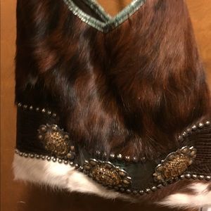 Leather and Cowhide Raviani Purse